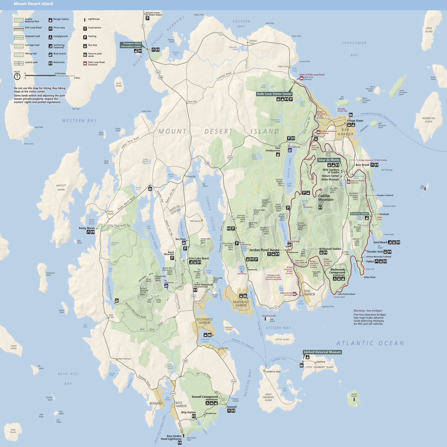 acadia national park map