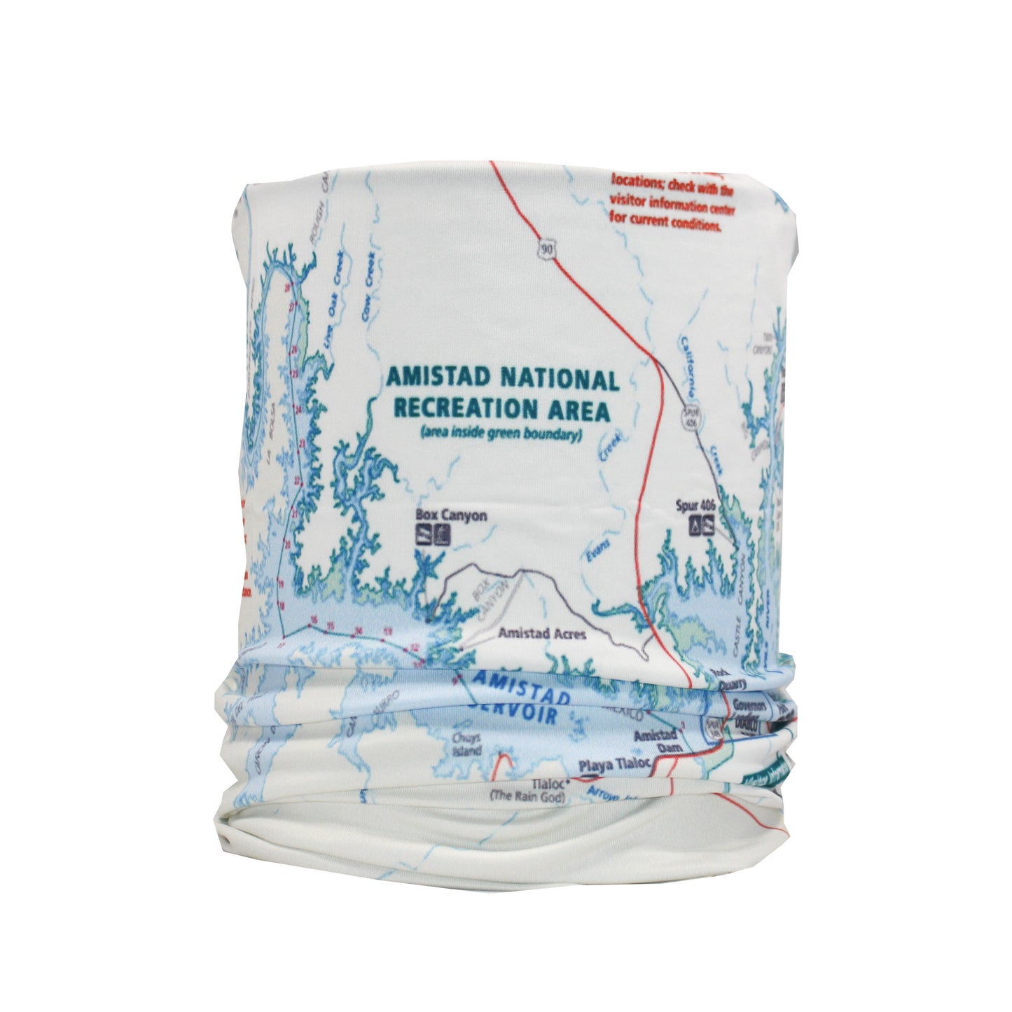 amistad national recreation area map neck gaiter buff