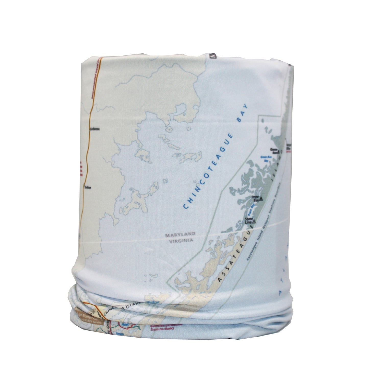 assateague island national seashore map neck gaiter buff