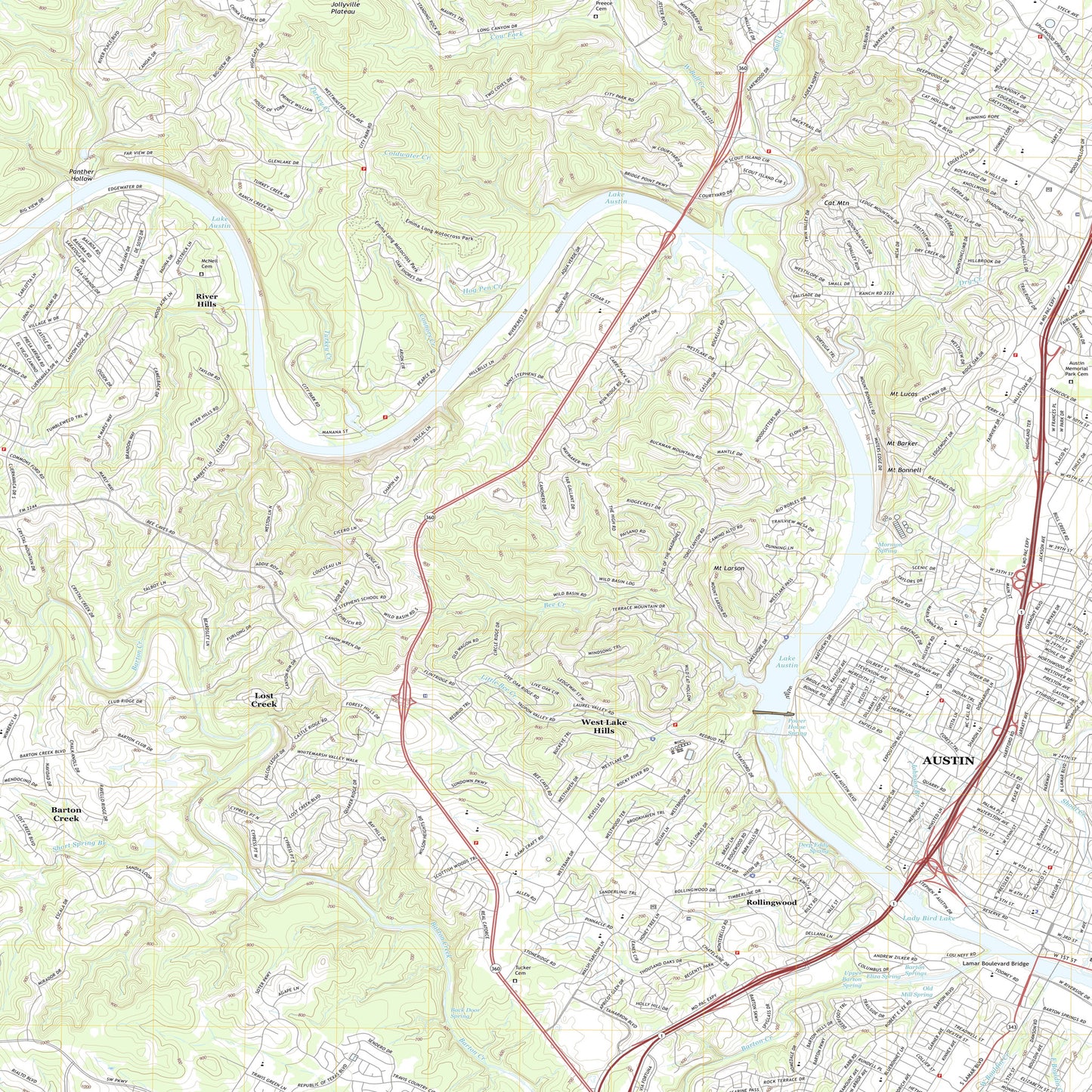 austin texas map