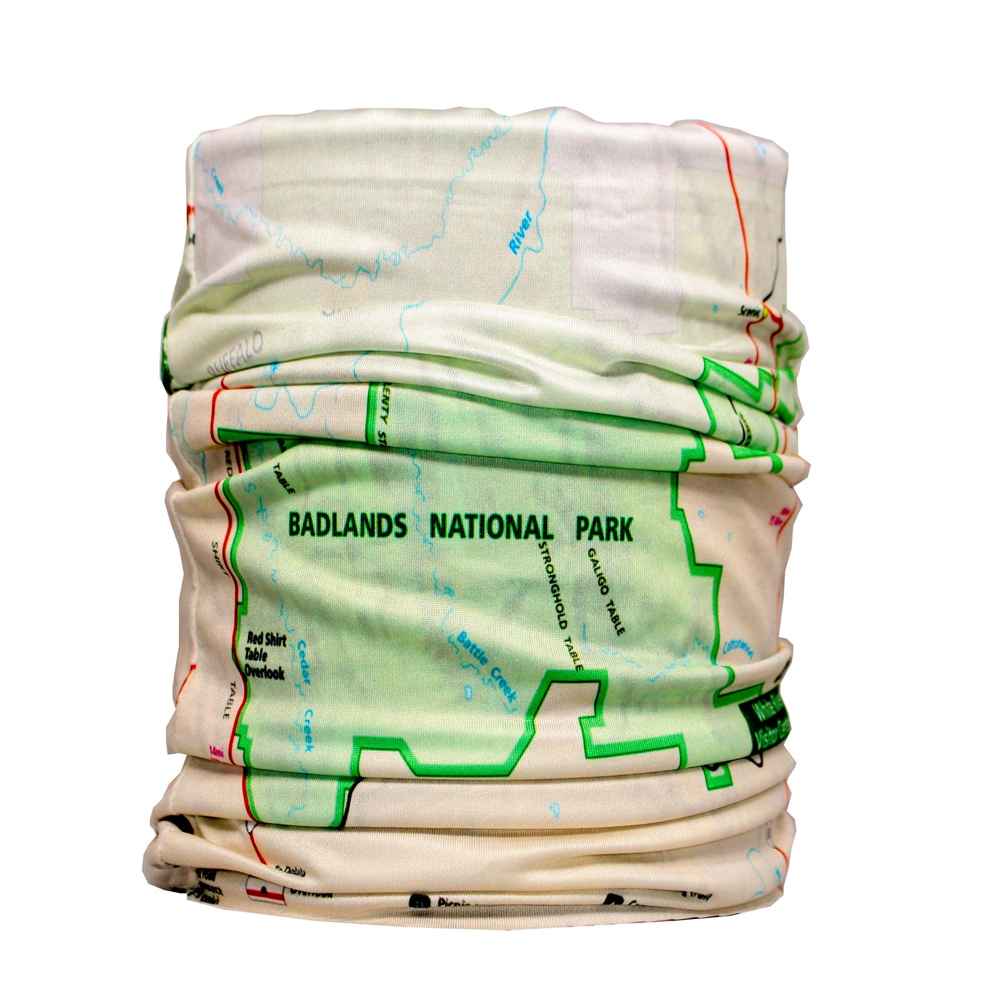 badlands national park map neck gaiter buff