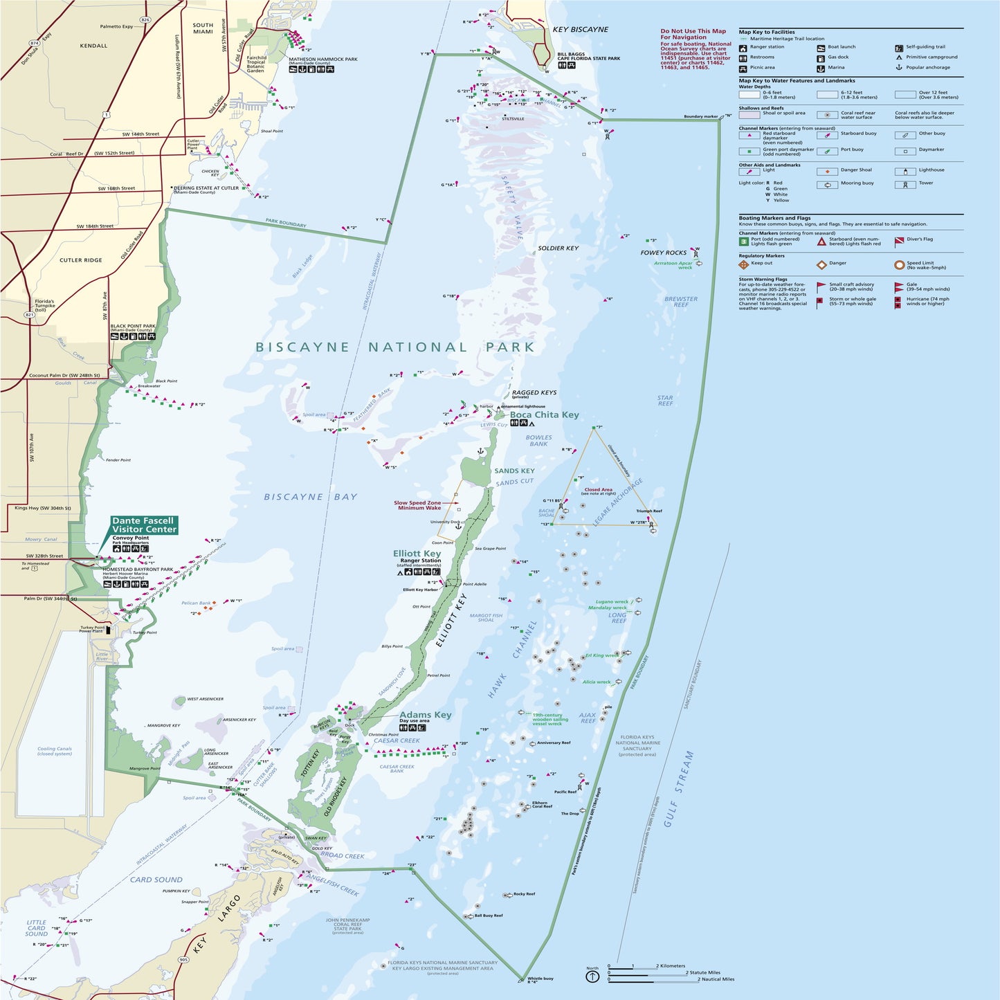biscayne national park map