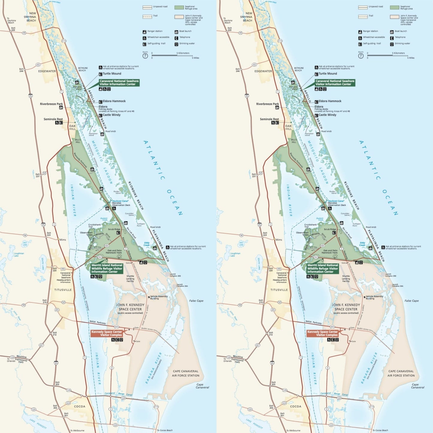 canaveral national seashore map