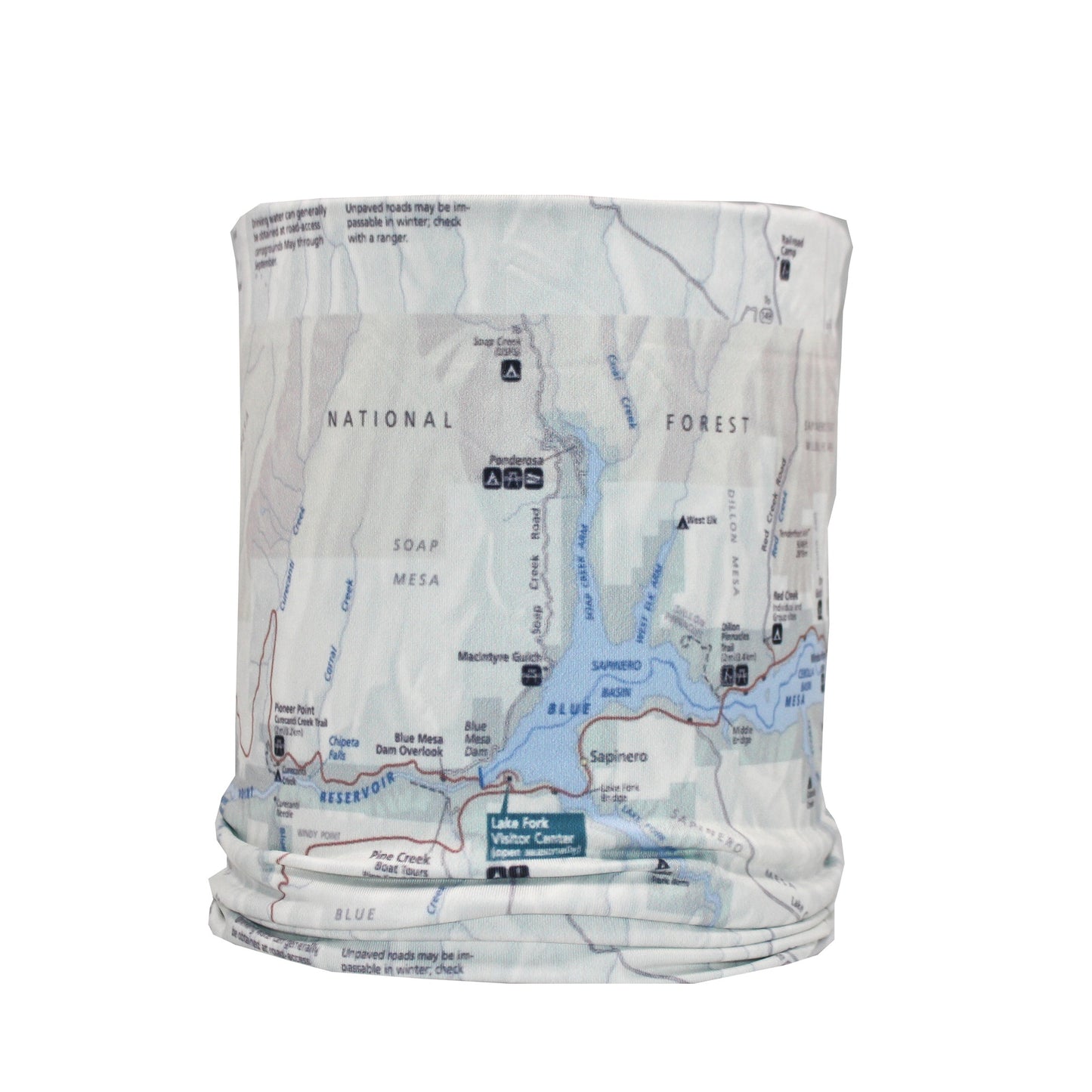 curecanti national recreation area map neck gaiter buff