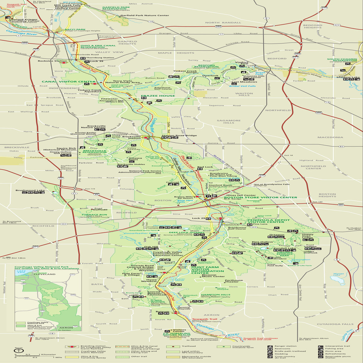 CVNP h2go® Map Water Bottle – Conservancy for Cuyahoga Valley