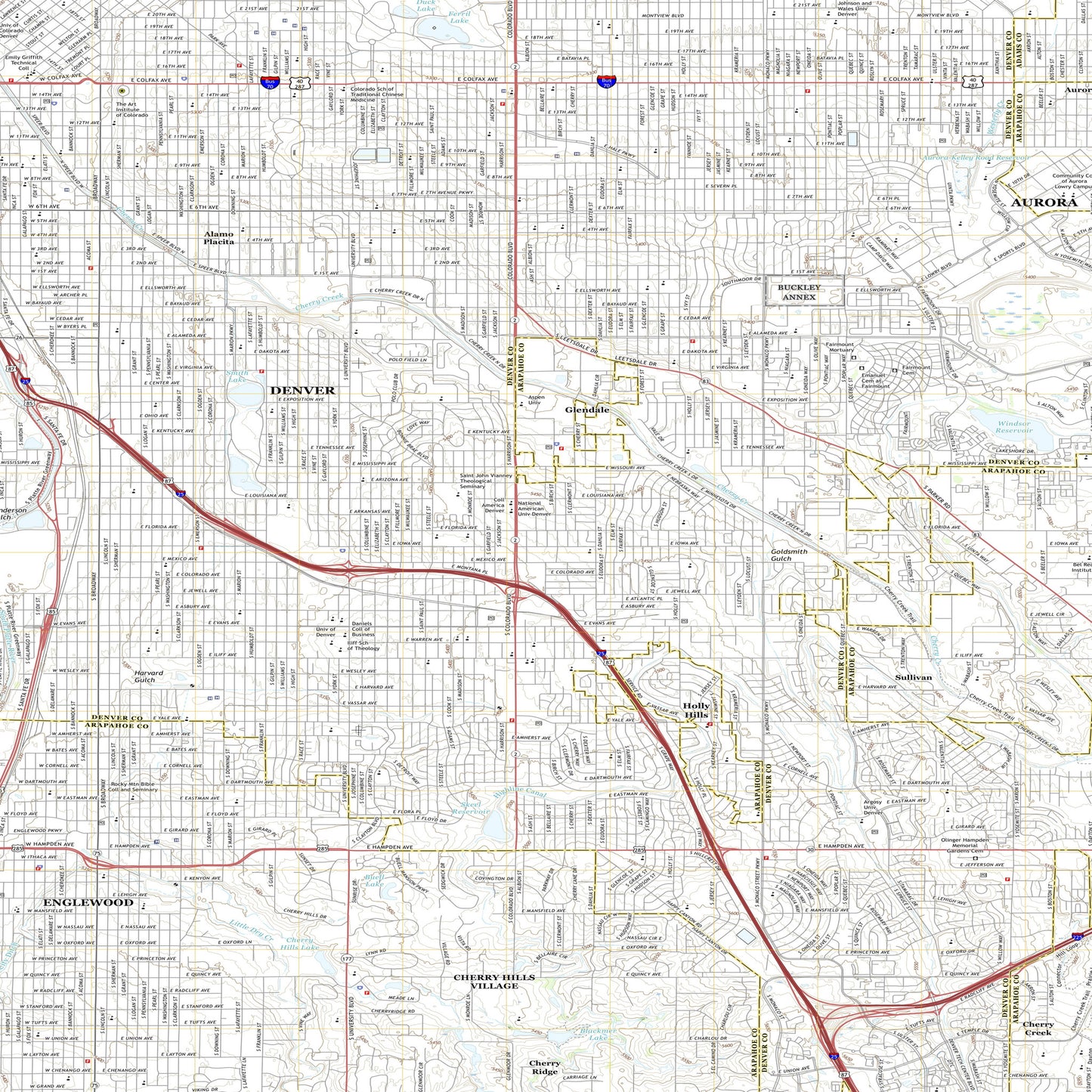 denver colorado map
