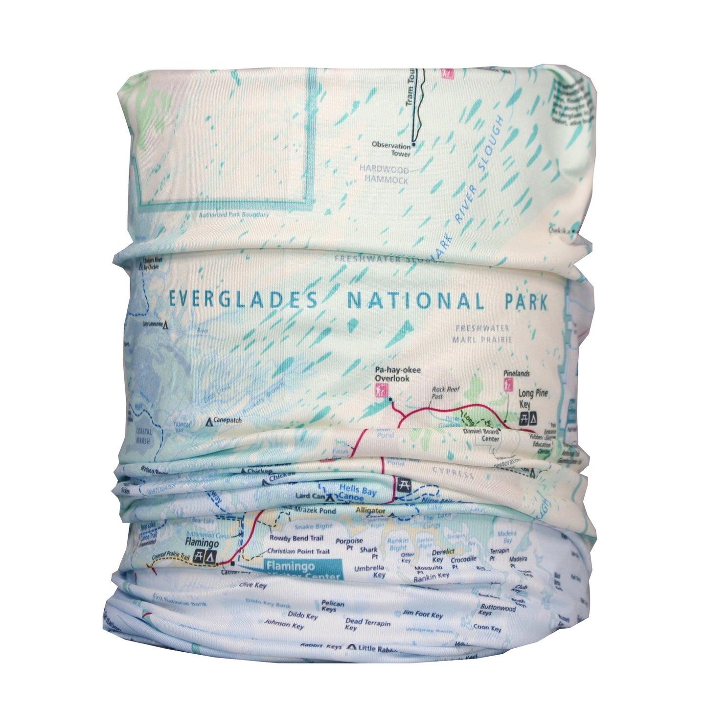 everglades national park map neck gaiter buff