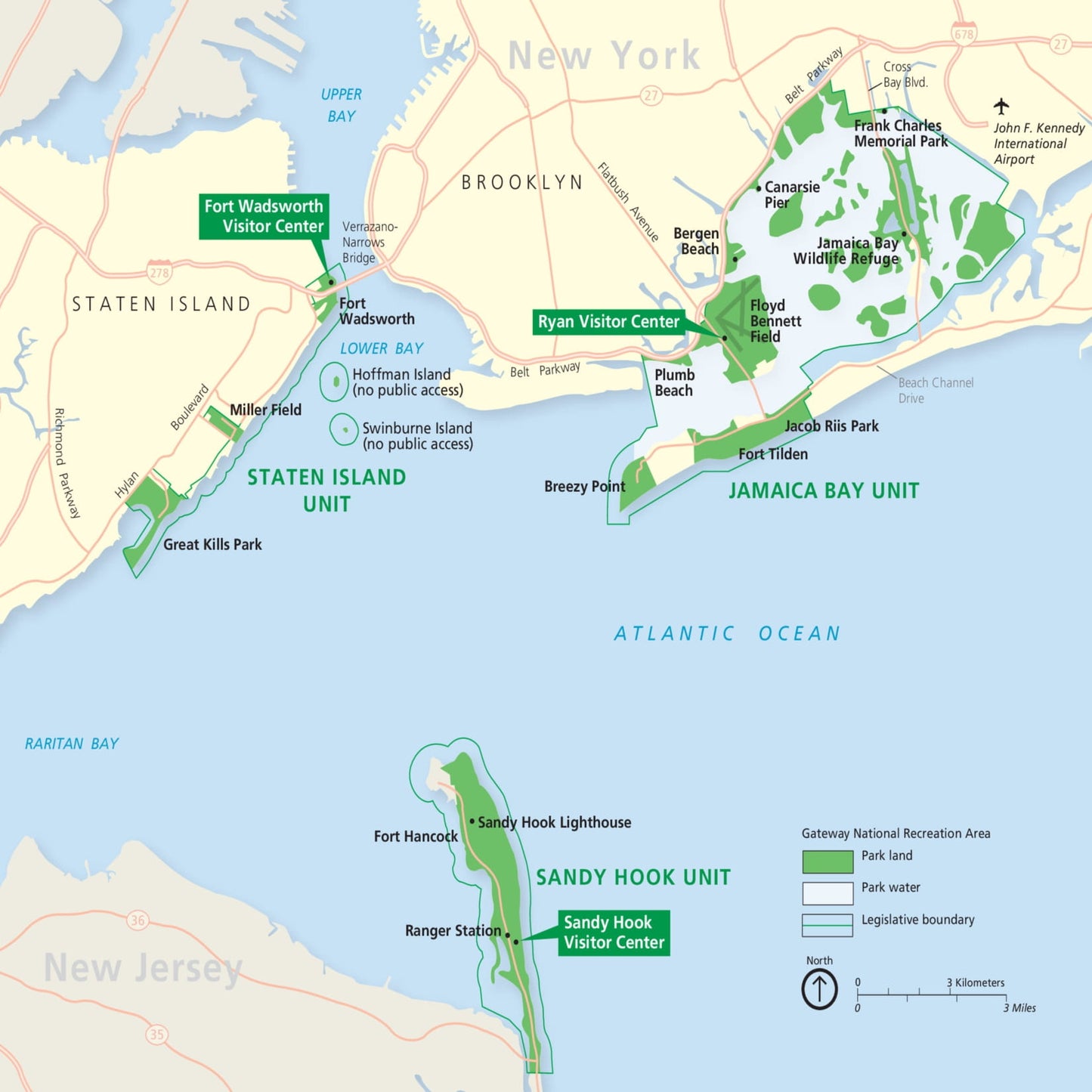 gateway national recreation area map
