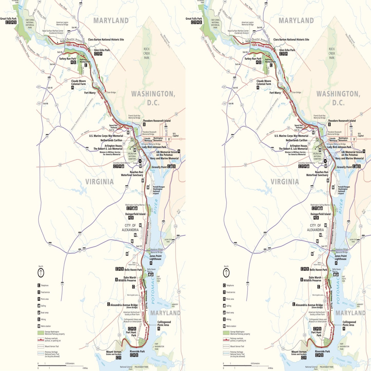george washington memorial park map