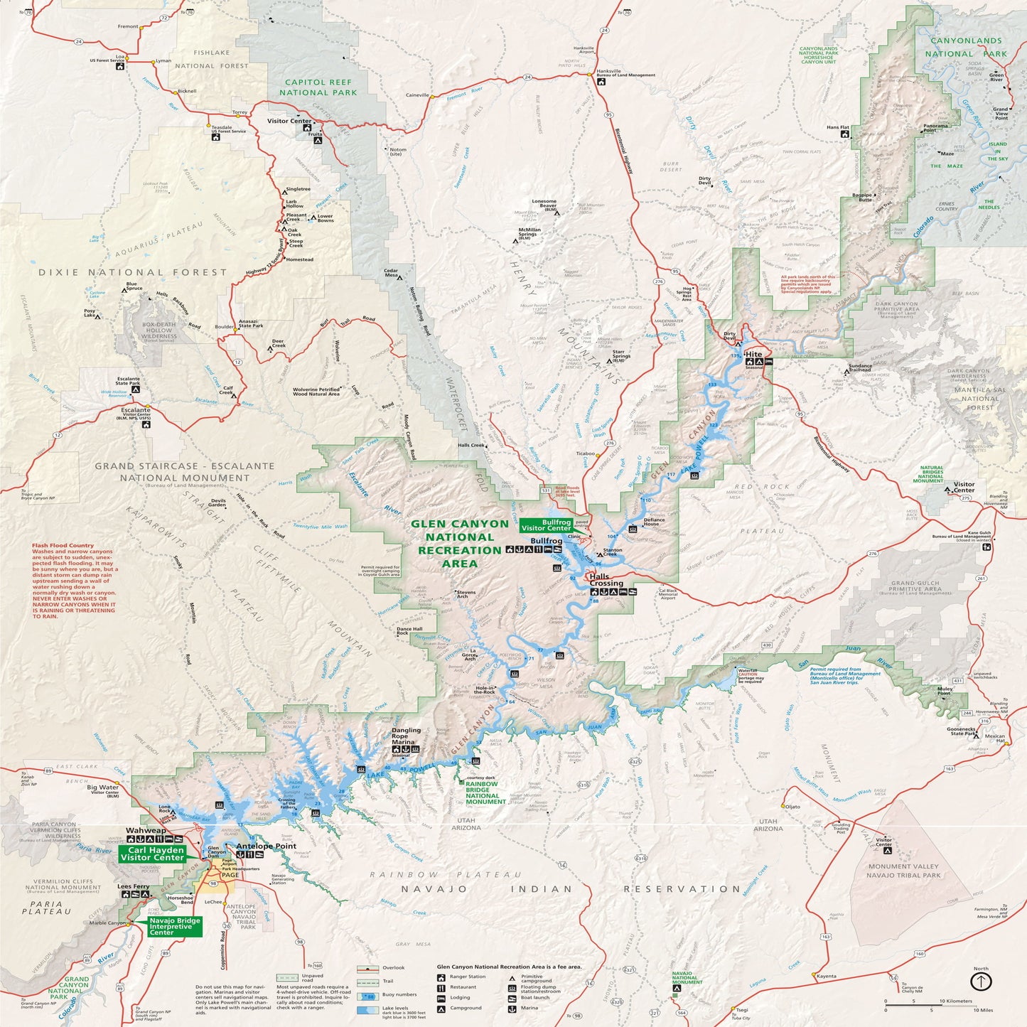 glen canyon national recreation area map