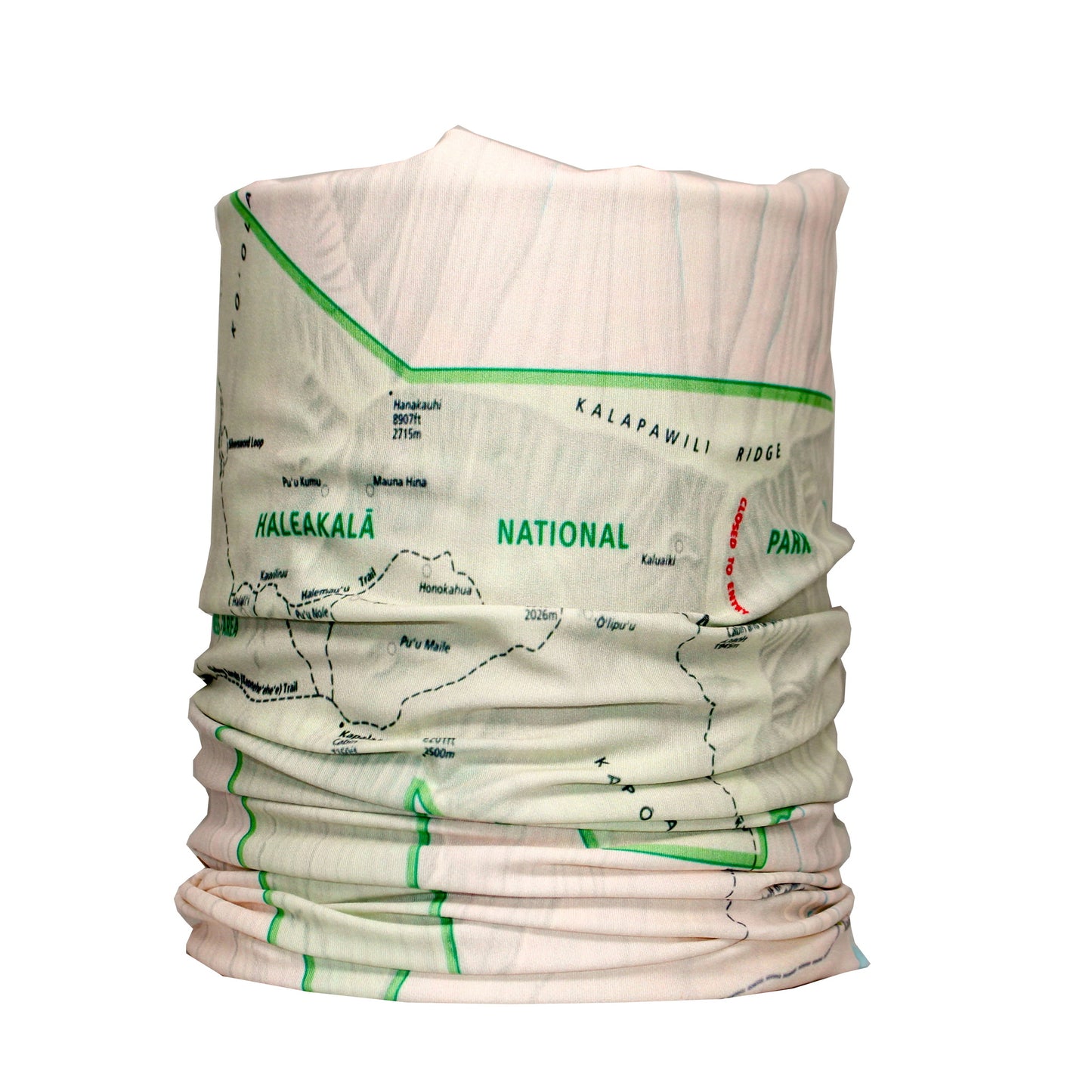 haleakala national park map neck gaiter buff