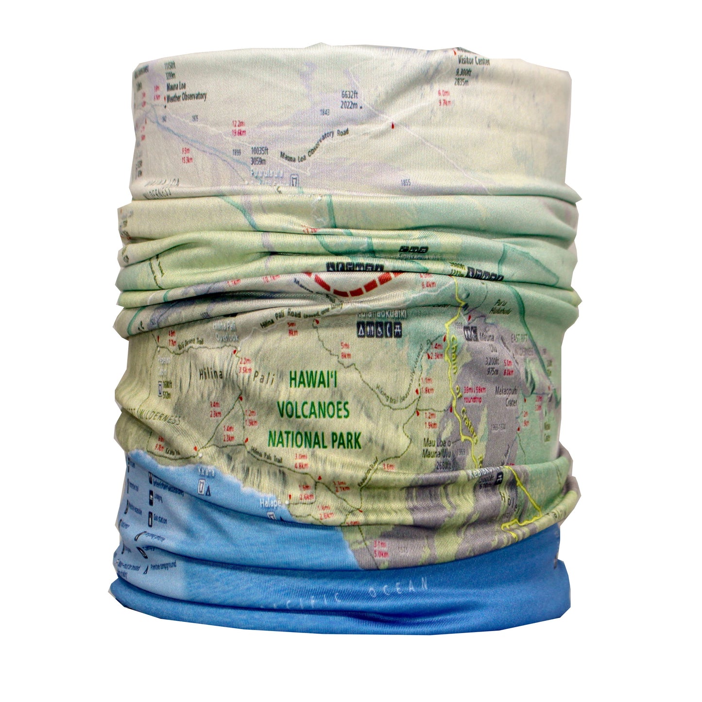 hawaii volcanoes national park map neck gaiter buff