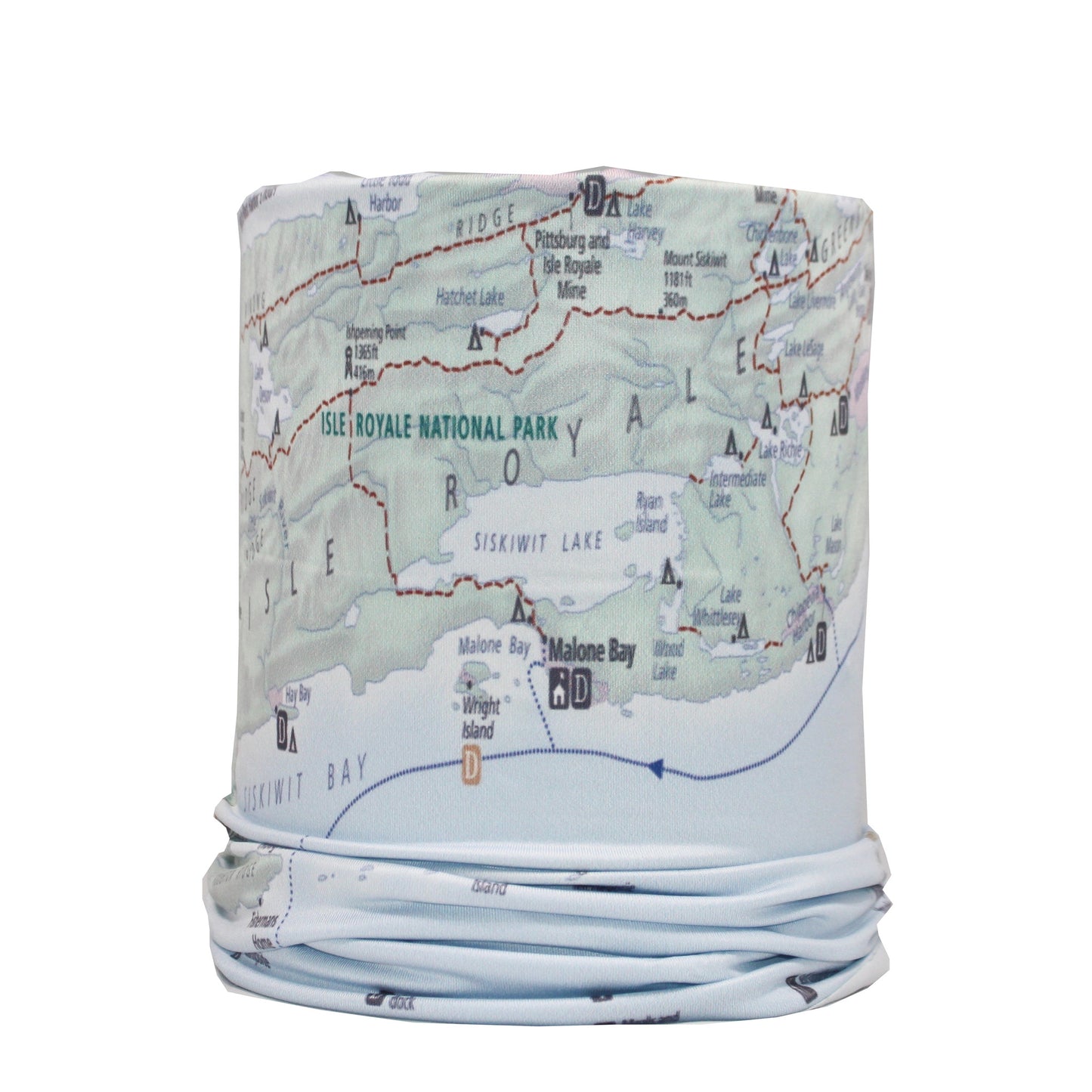 isle royale national park map neck gaiter buff