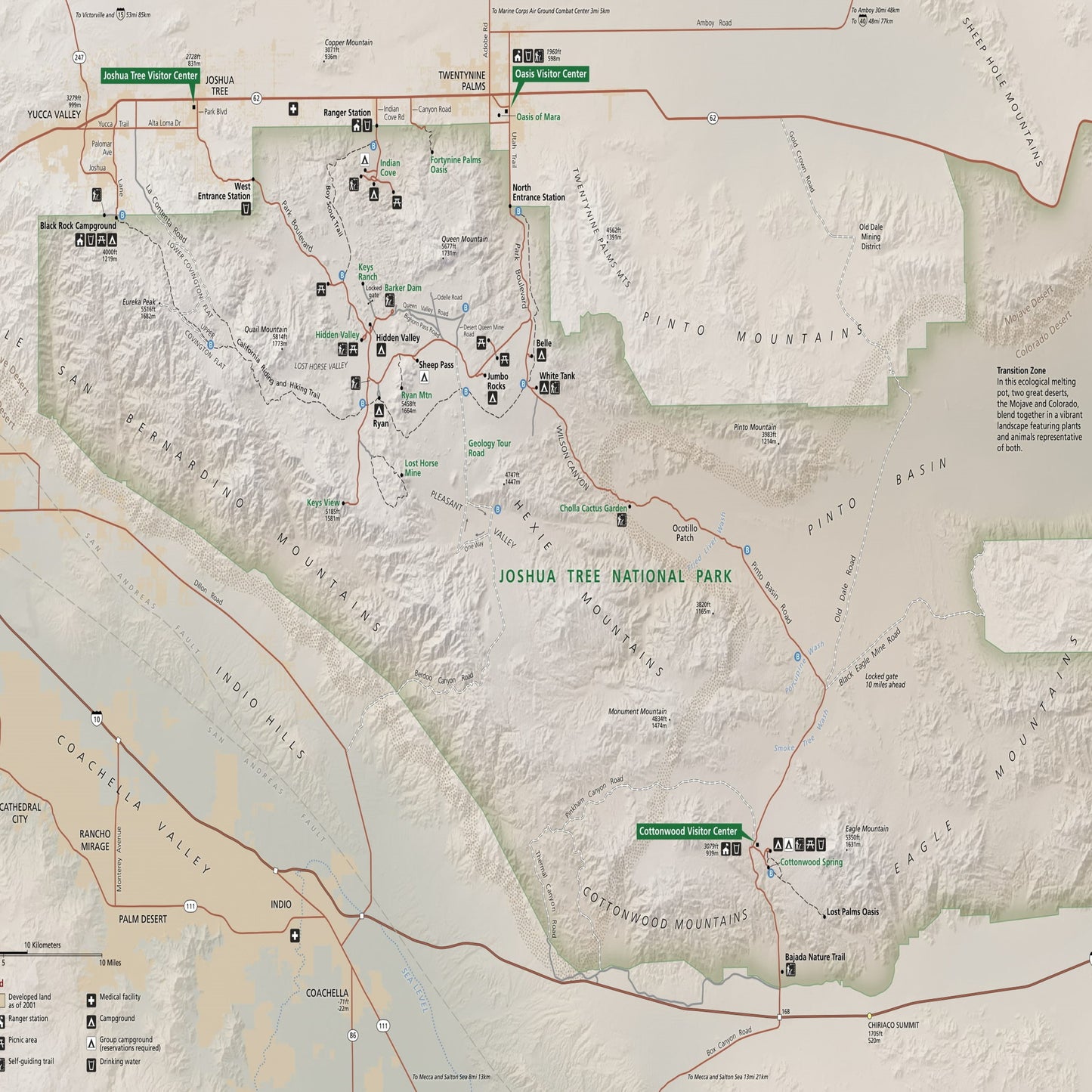 joshua tree national park map