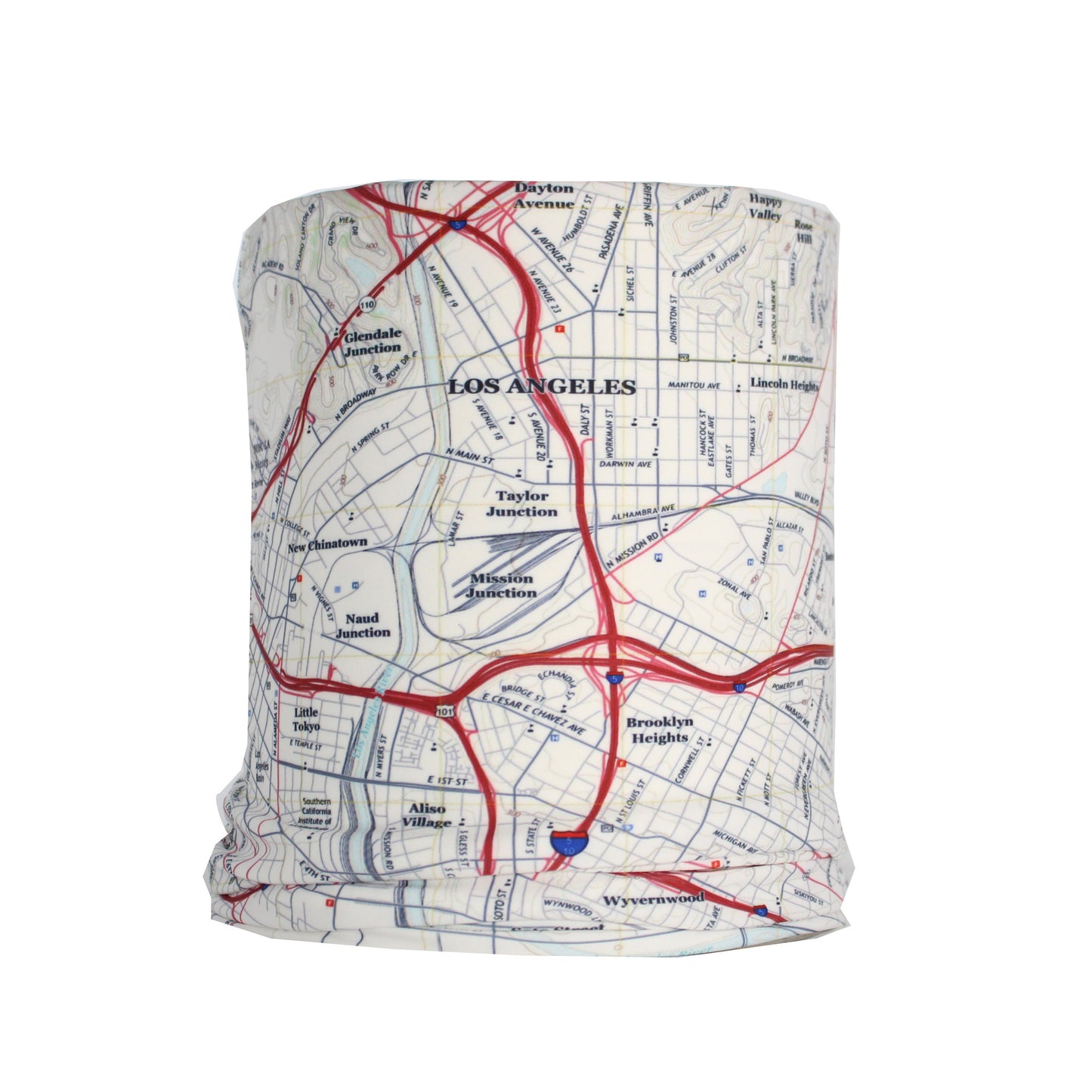 los angeles ca map neck gaiter buff