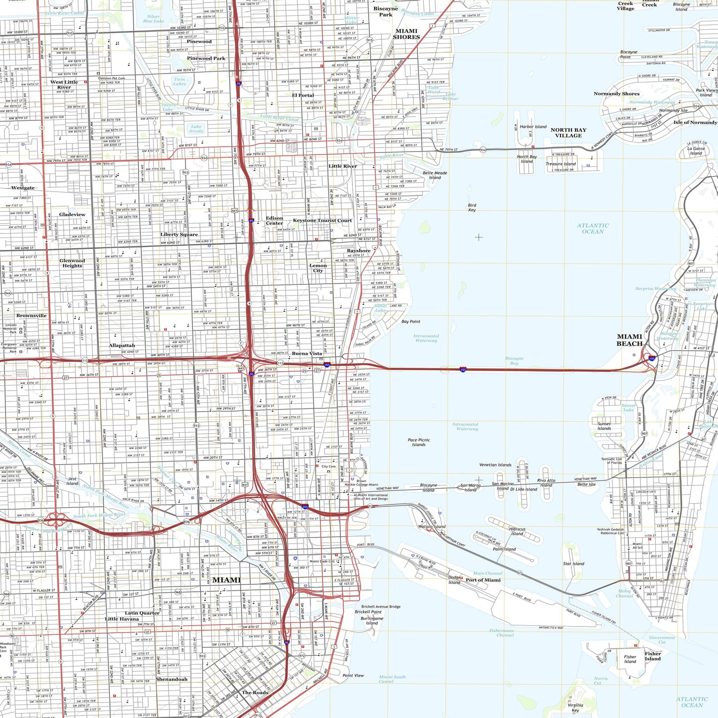 miami florida map