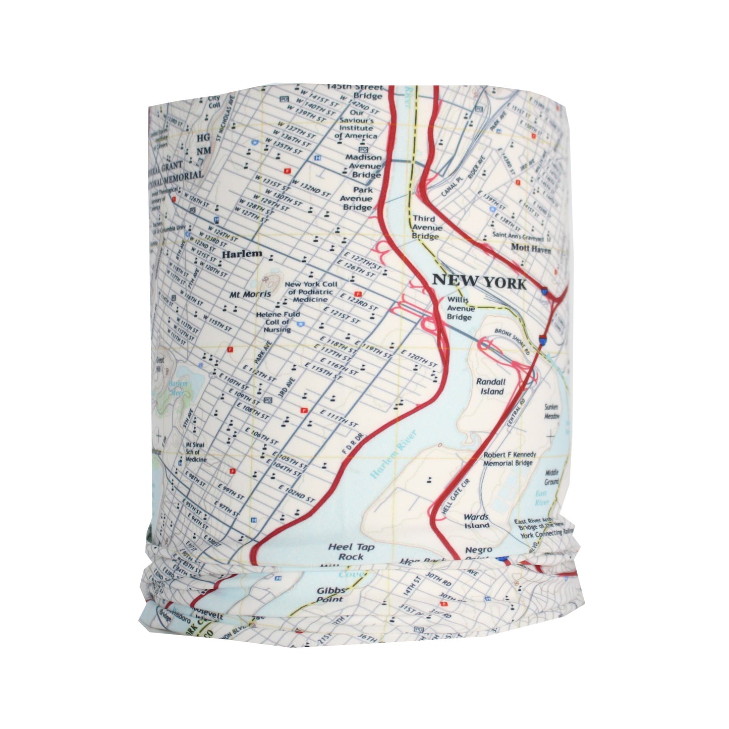 New York NY Map Neck Gaiter