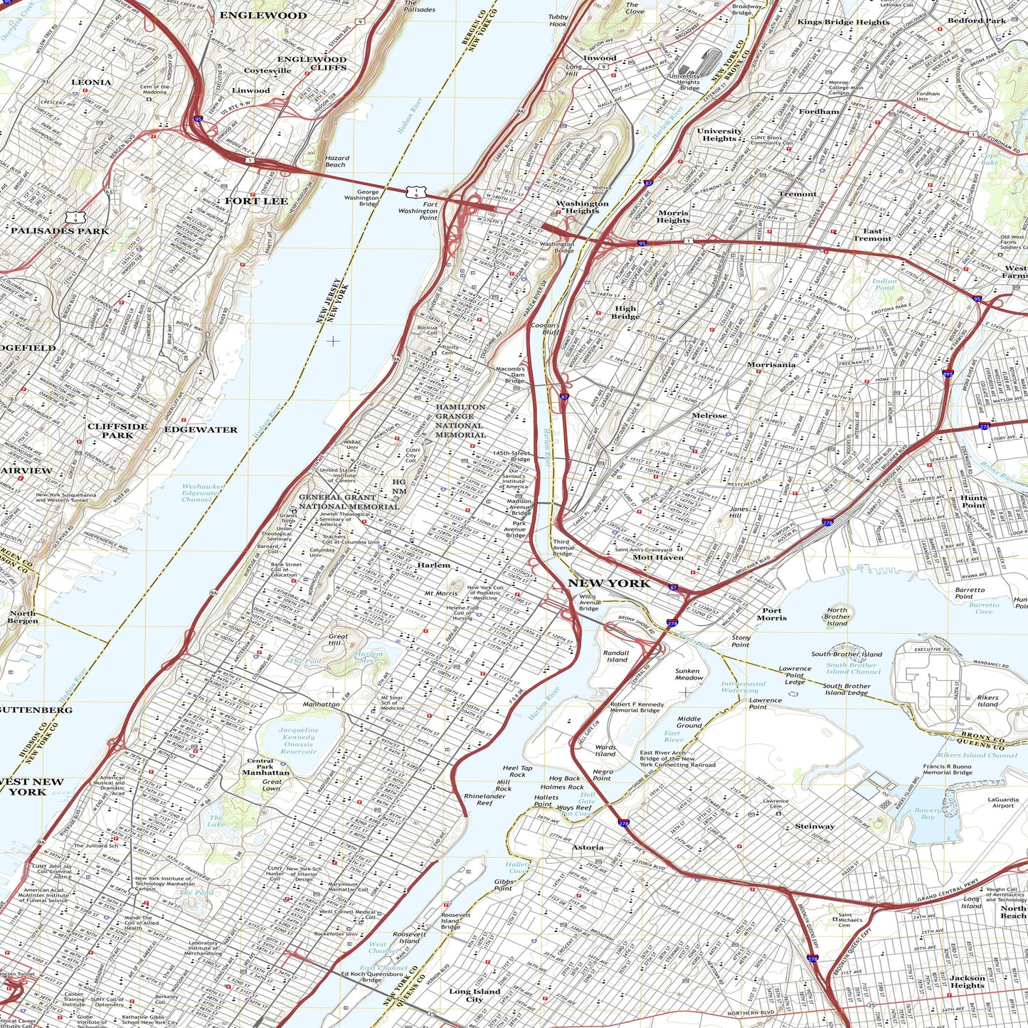 New York NY Map Neck Gaiter