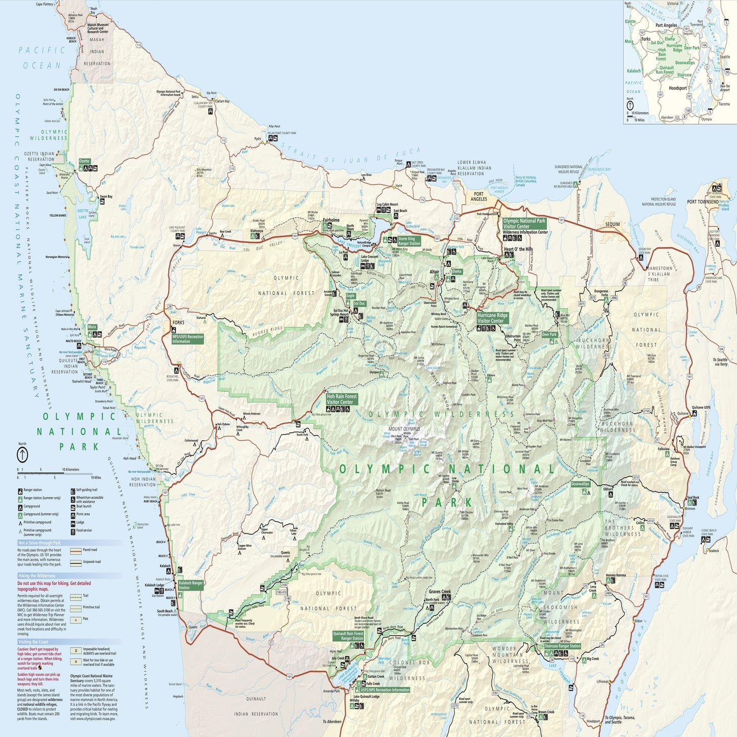 olympic national park map