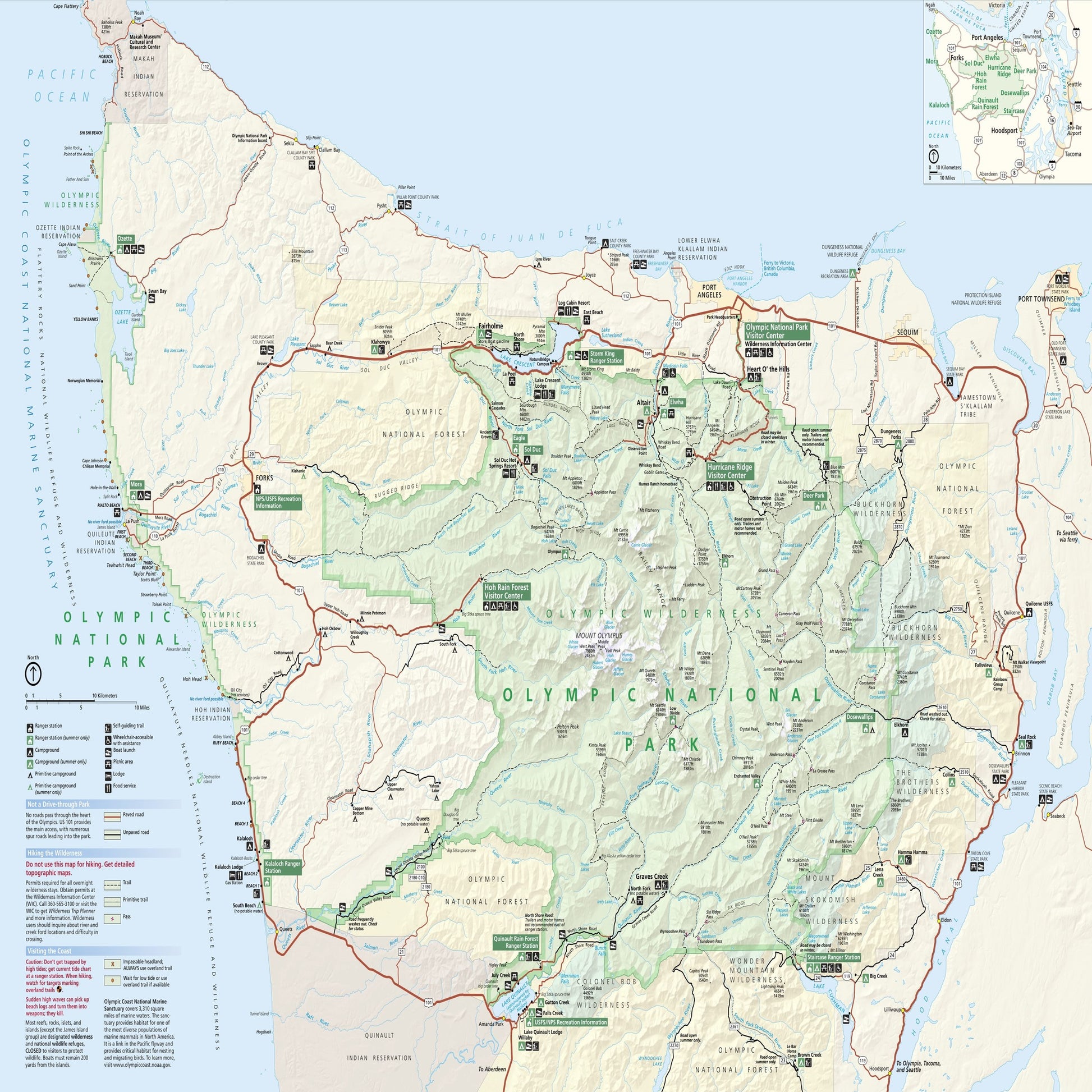 olympic national park map
