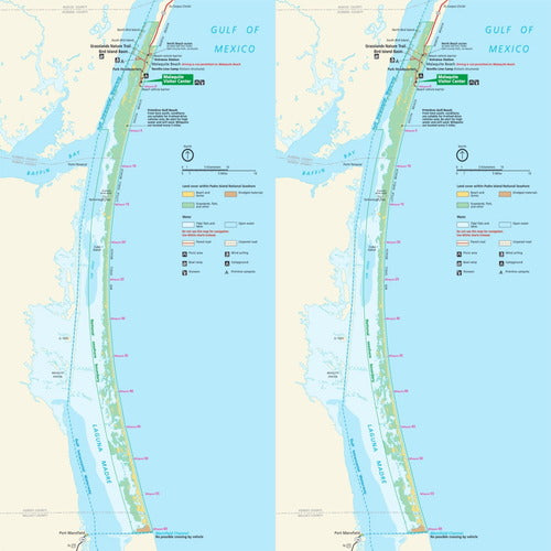 padre island national seashore map