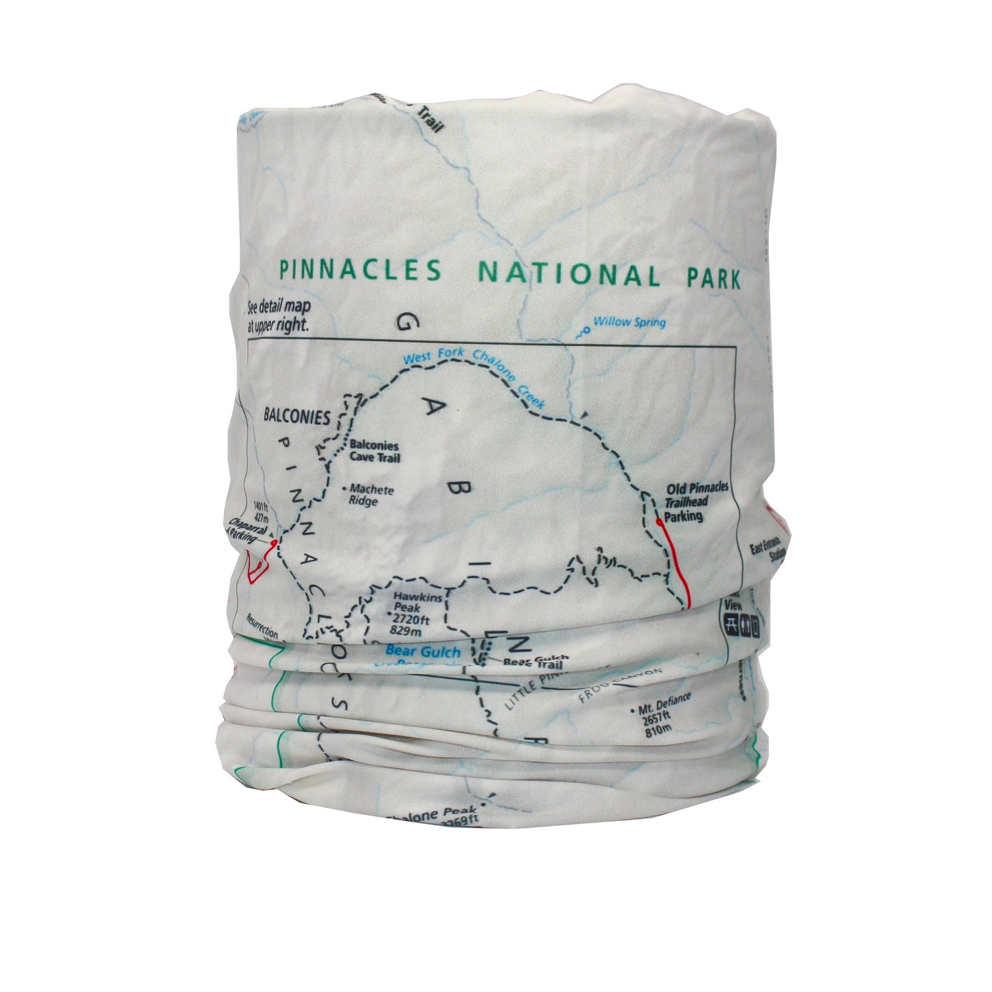pinnacles national park map neck gaiter