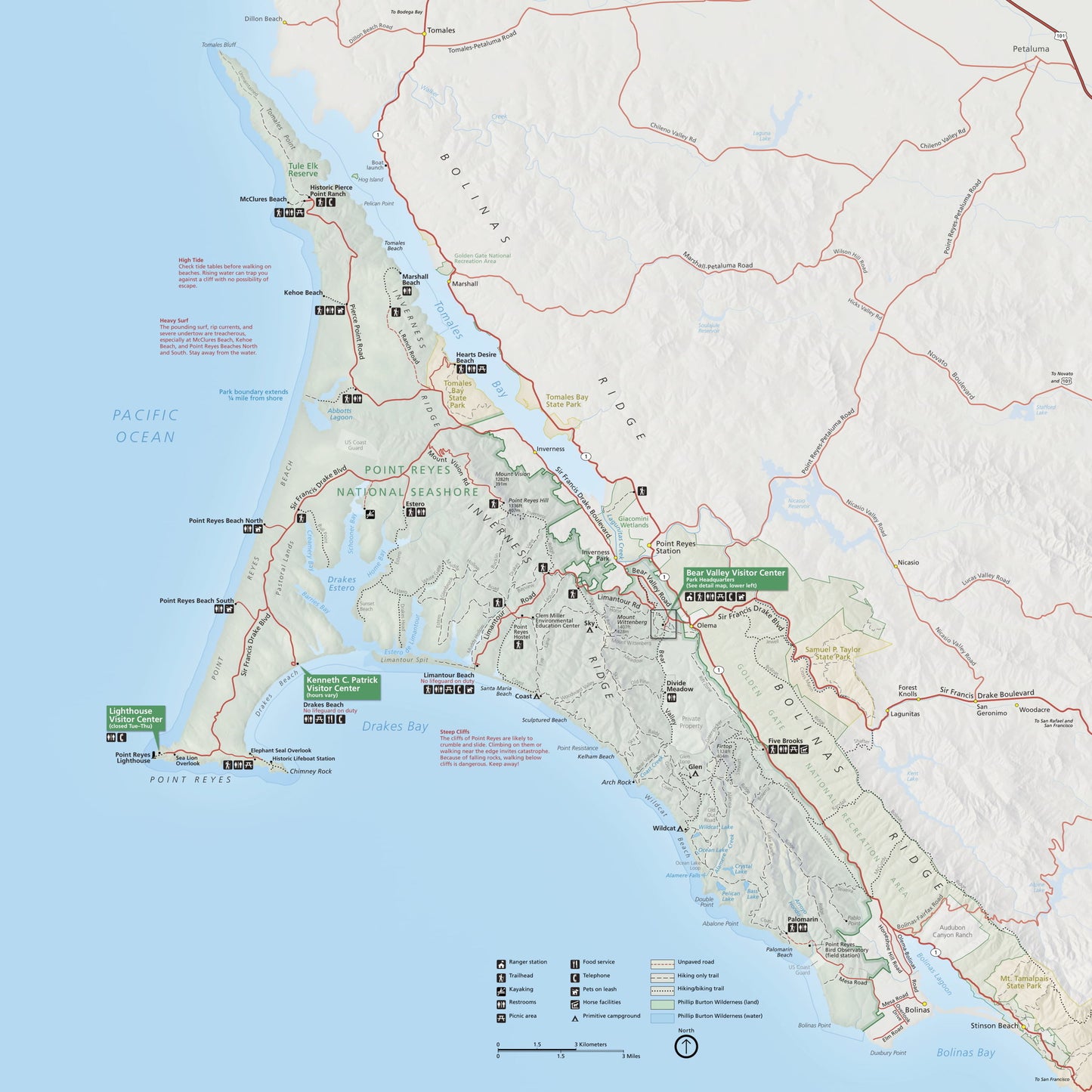 point reyes national seashore map
