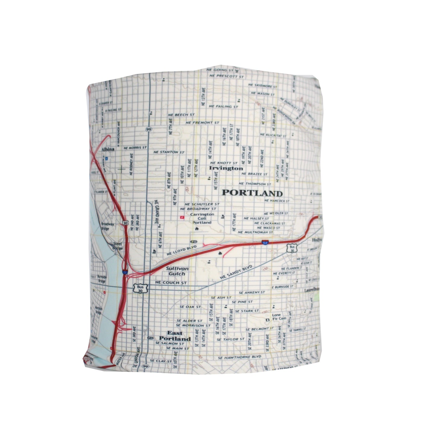 portland oregon map neck gaiter buff