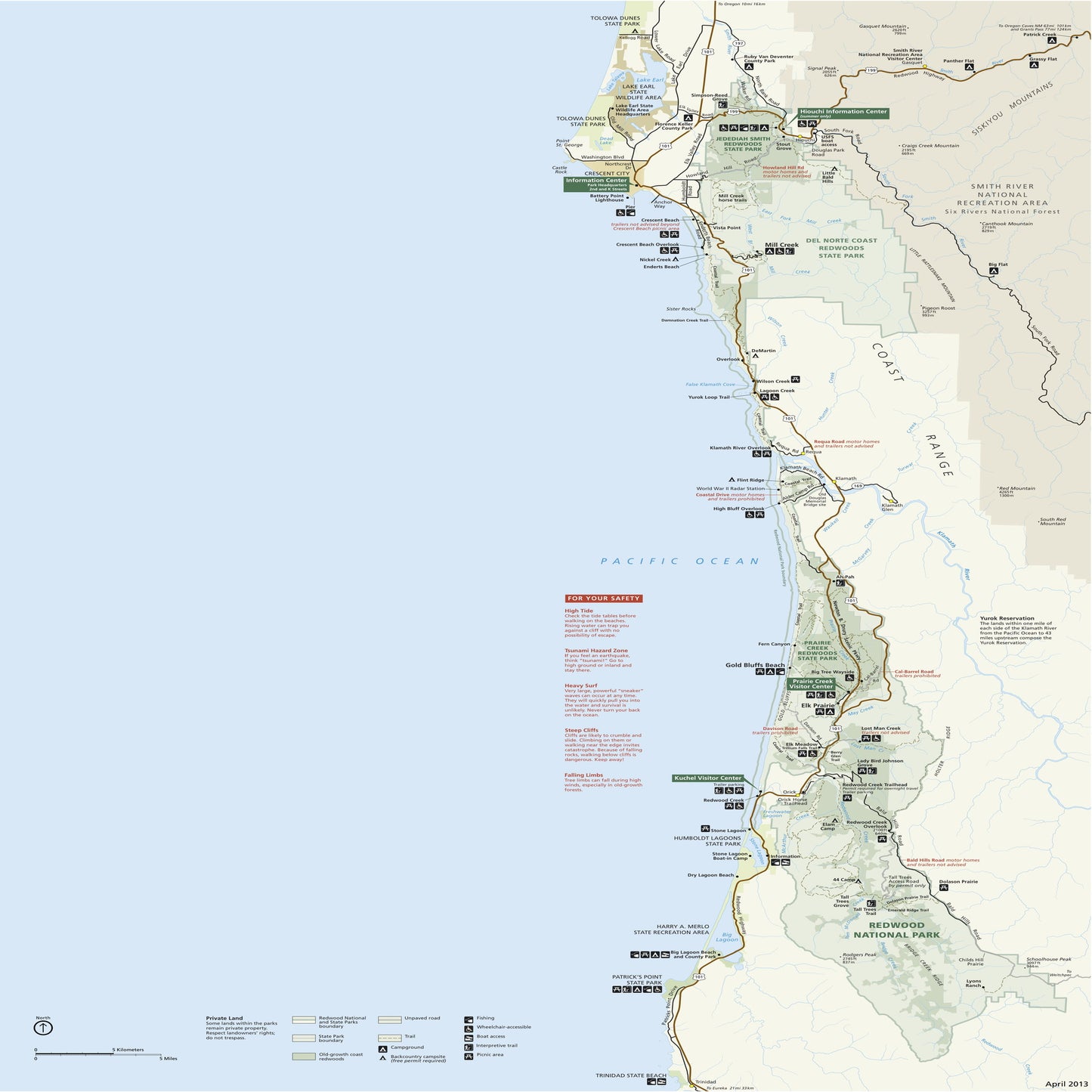 redwood national park map