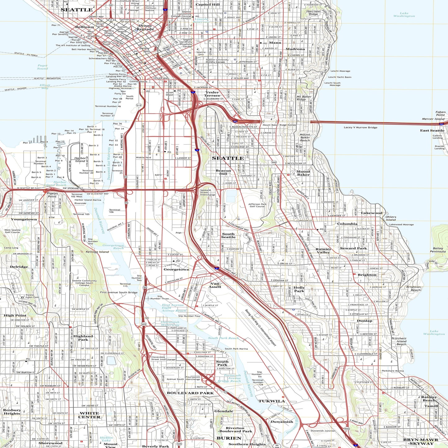 seattle washington map