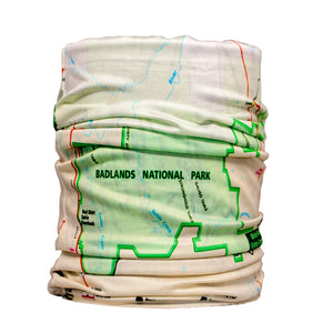 badlands national park map neck gaiter buff