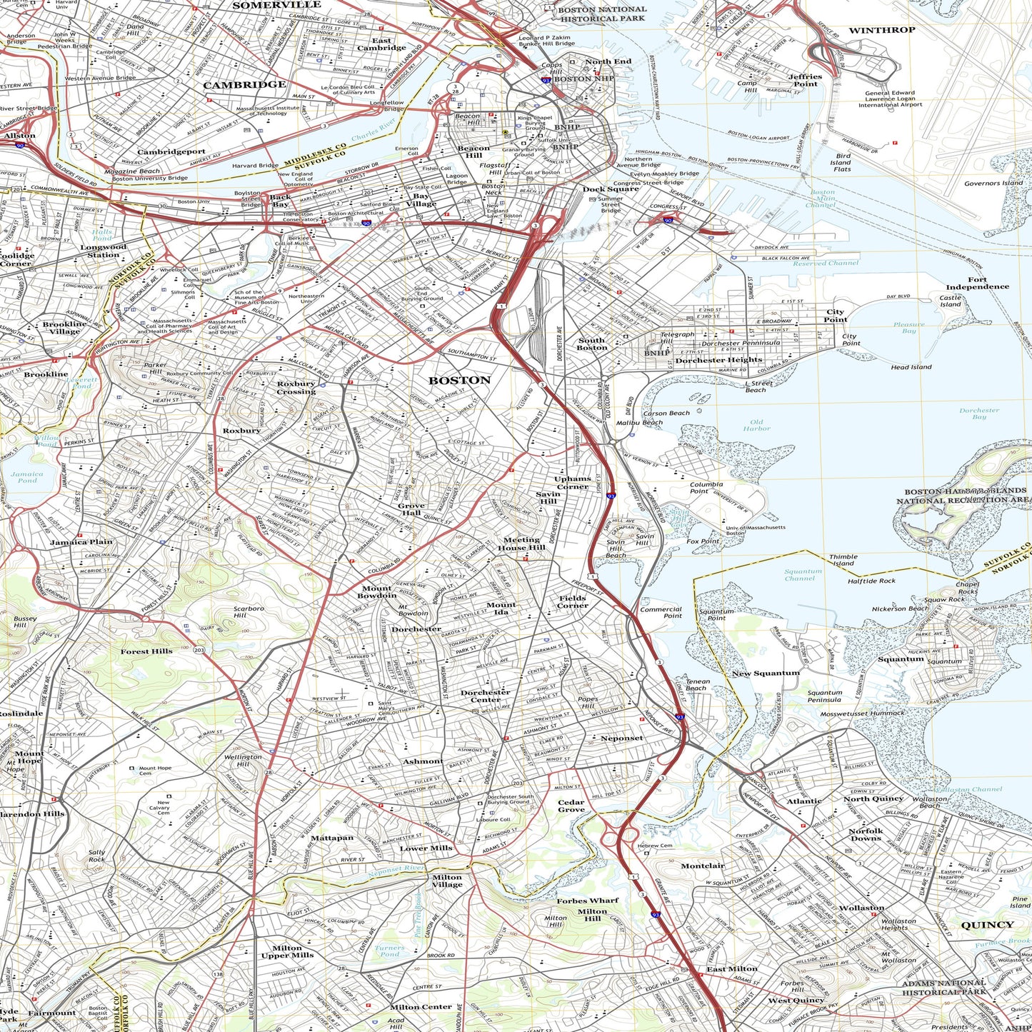 boston massachusetts map