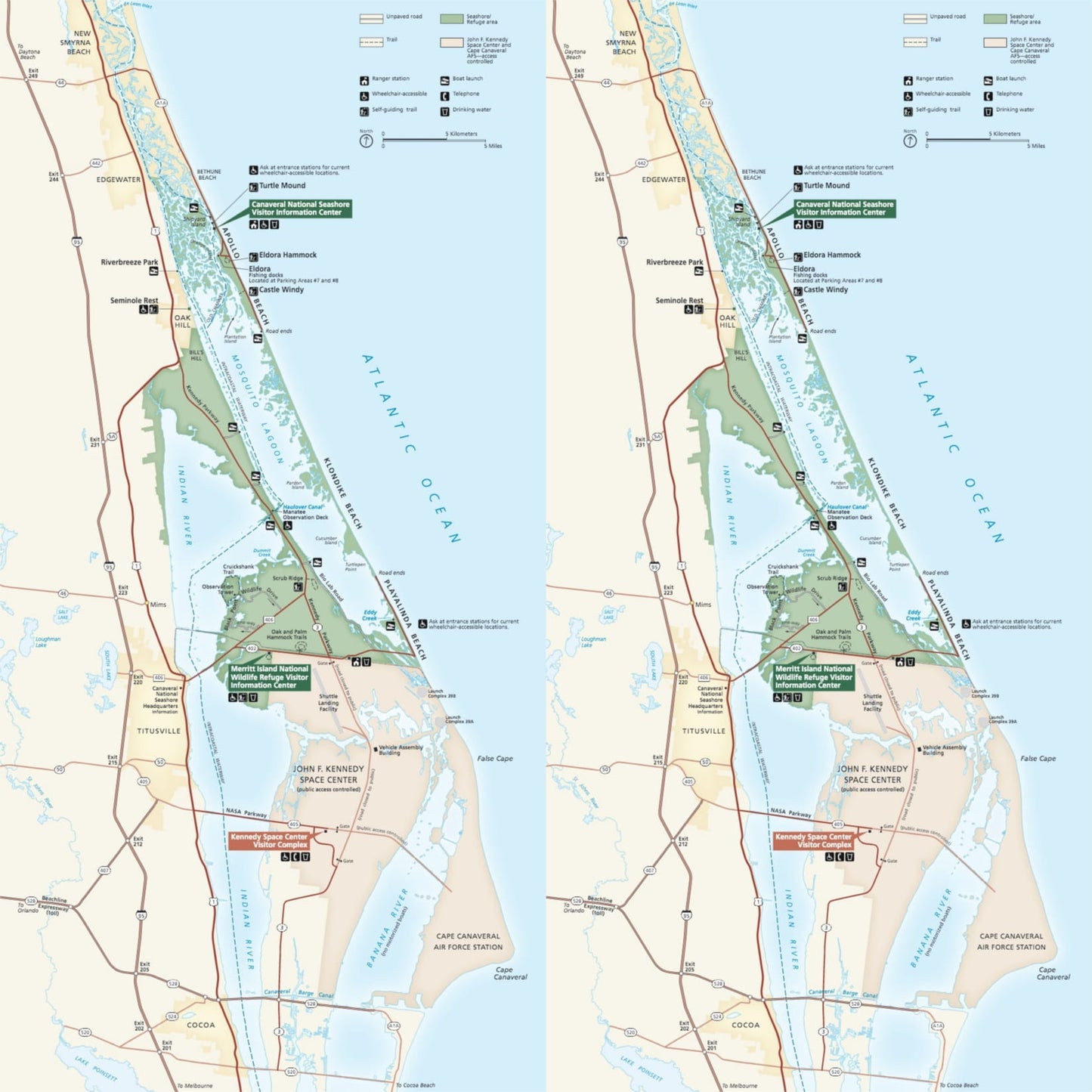 canaveral national seashore map