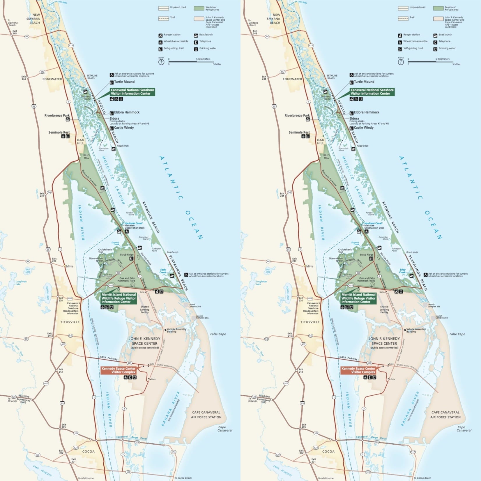 canaveral national seashore map
