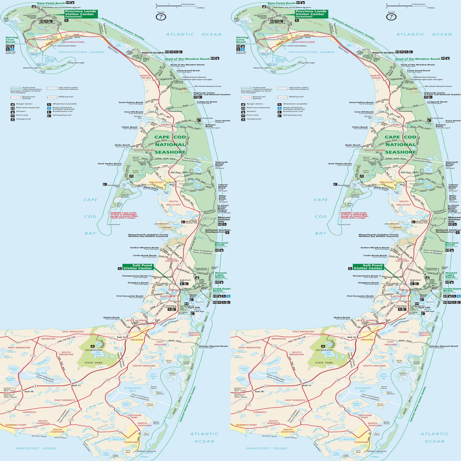 cape cod national seashore map 