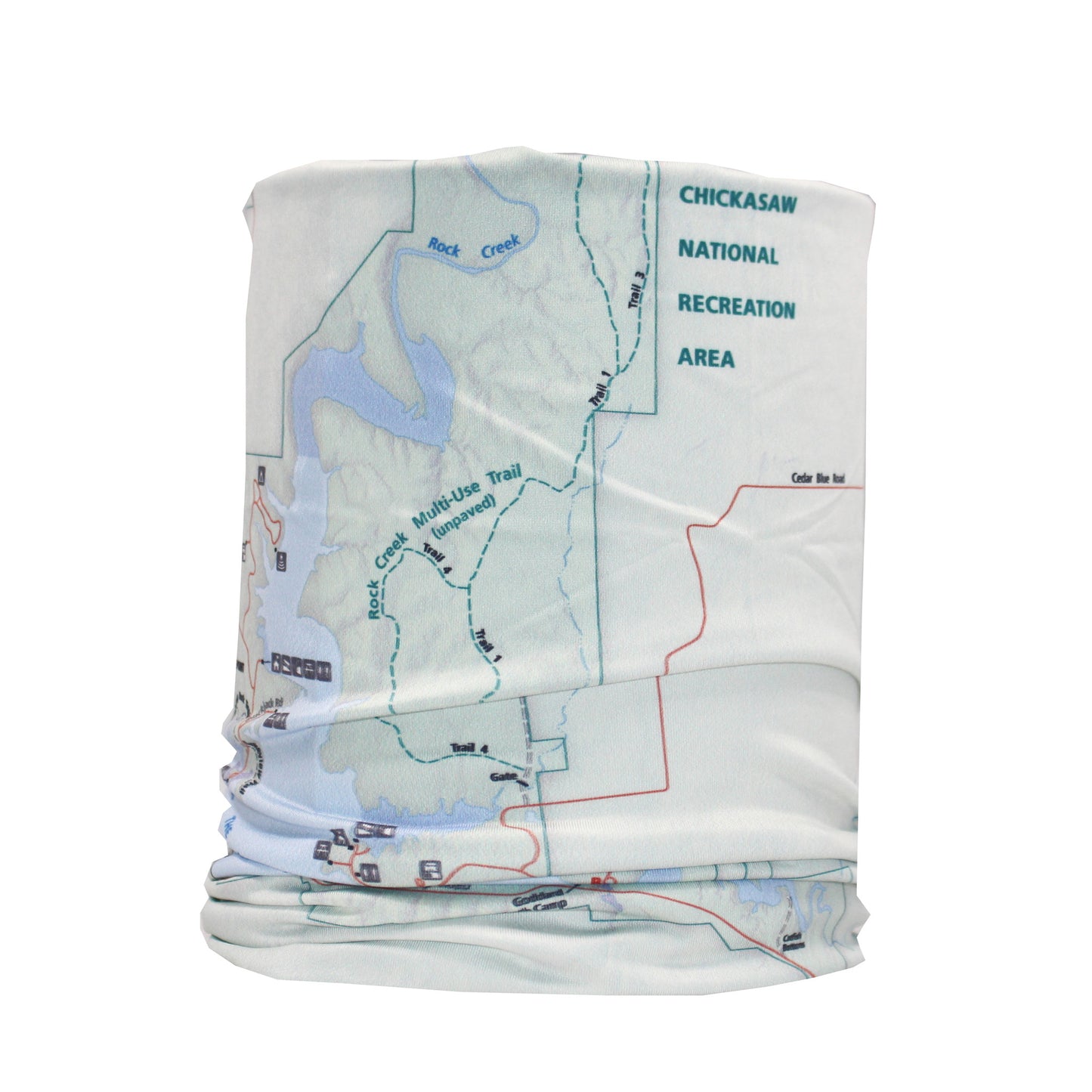 chickasaw national recreation area map neck gaiter buff