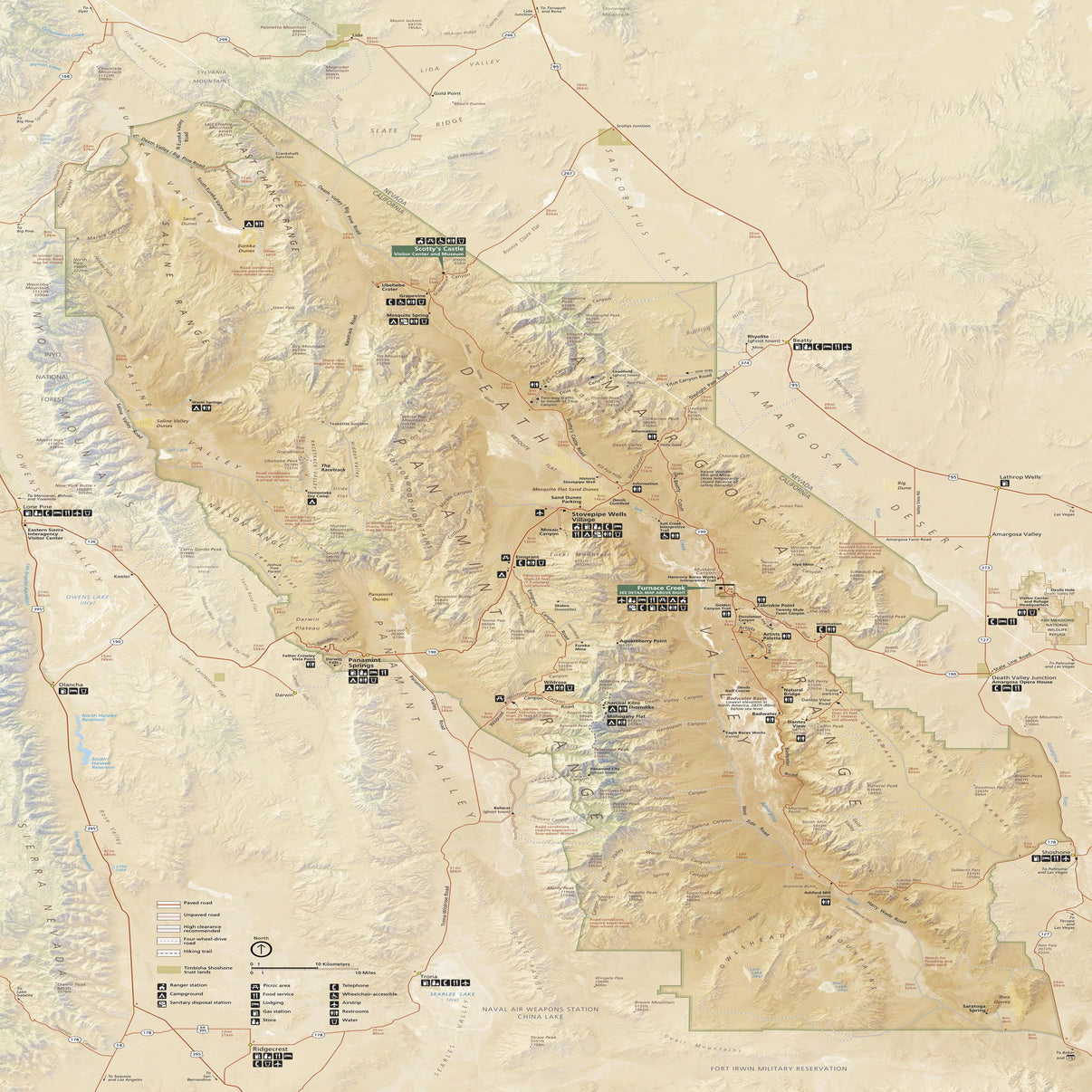 Death Valley National Park Map Neck Gaiter – Wear a Map