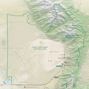 great sand dunes national park and preserve map