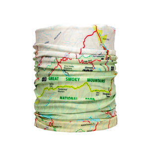 great smoky mountains national park map neck gaiter buff