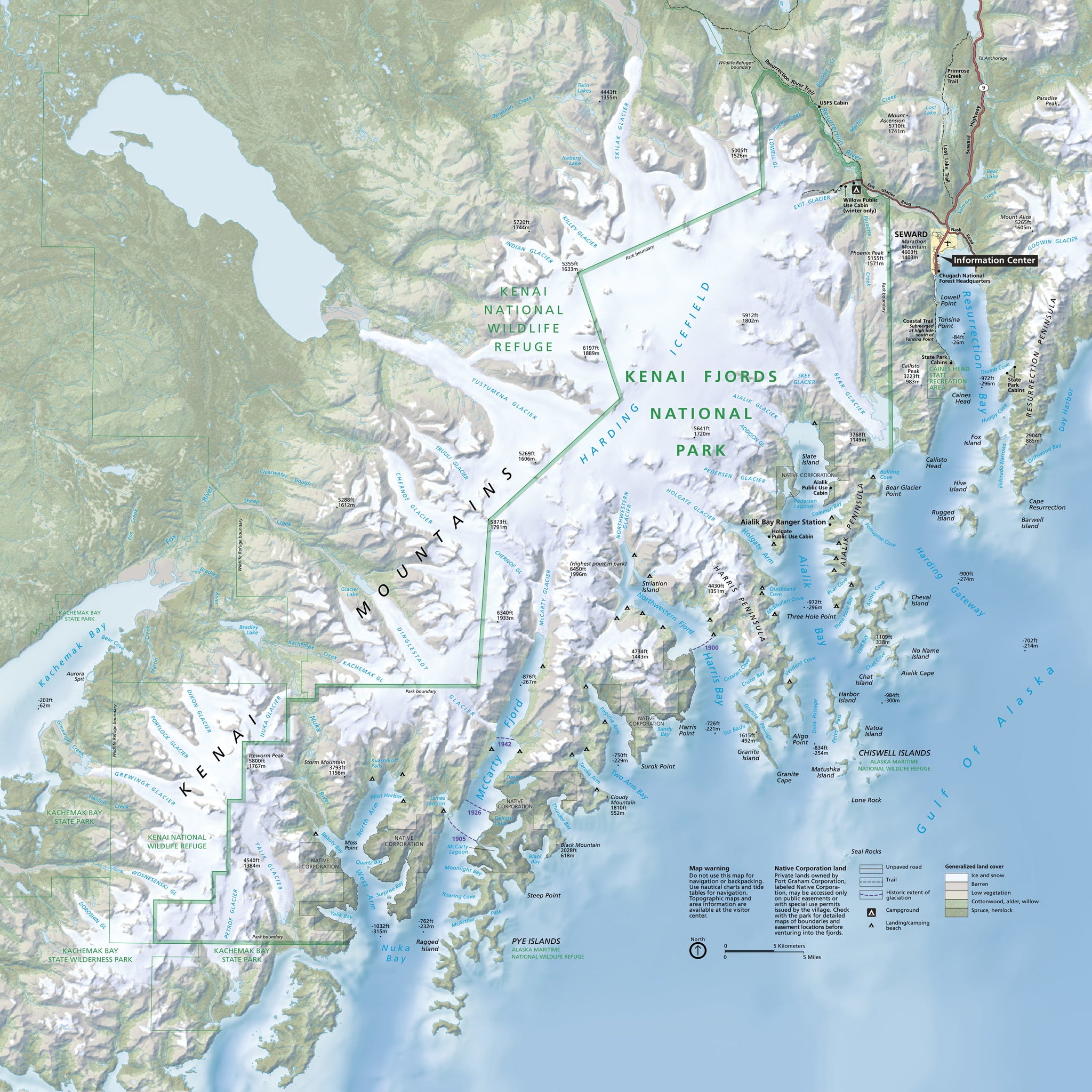 kenai fjords national park map