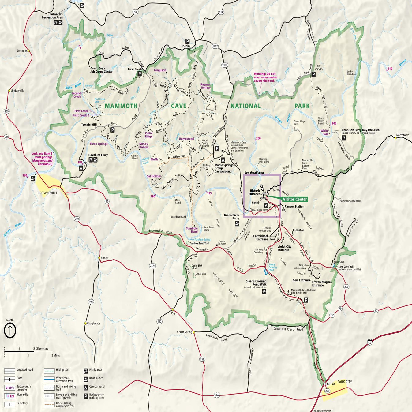 Mammoth Cave National Park Map Neck Gaiter – Wear a Map