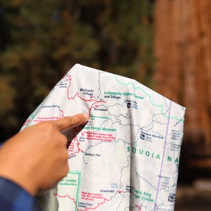 national park map neck gaiter buff