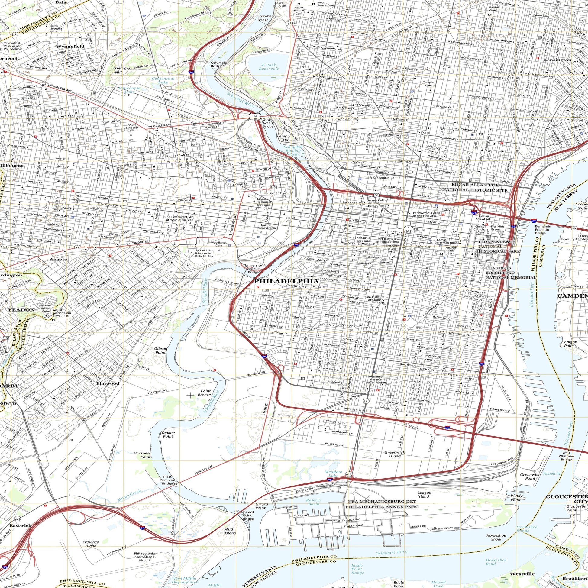 philadelphia pa map