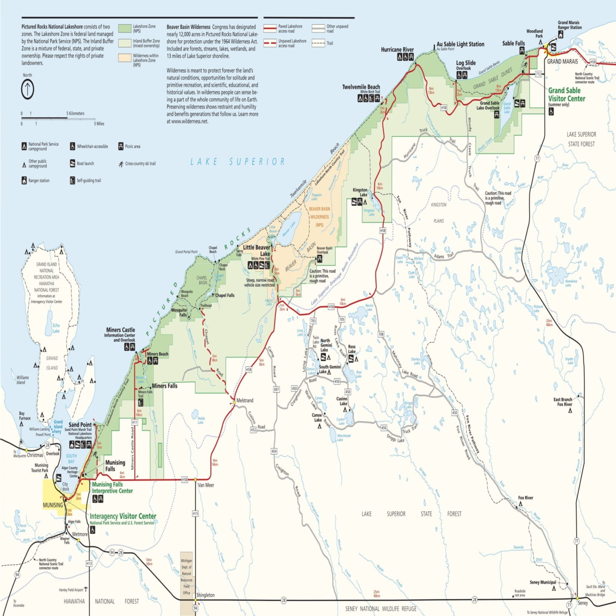 Pictured Rocks National Lakeshore Map Neck Gaiter – Wear a Map