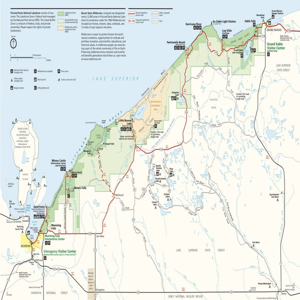 Pictured Rocks National Lakeshore Map Neck Gaiter – Wear a Map