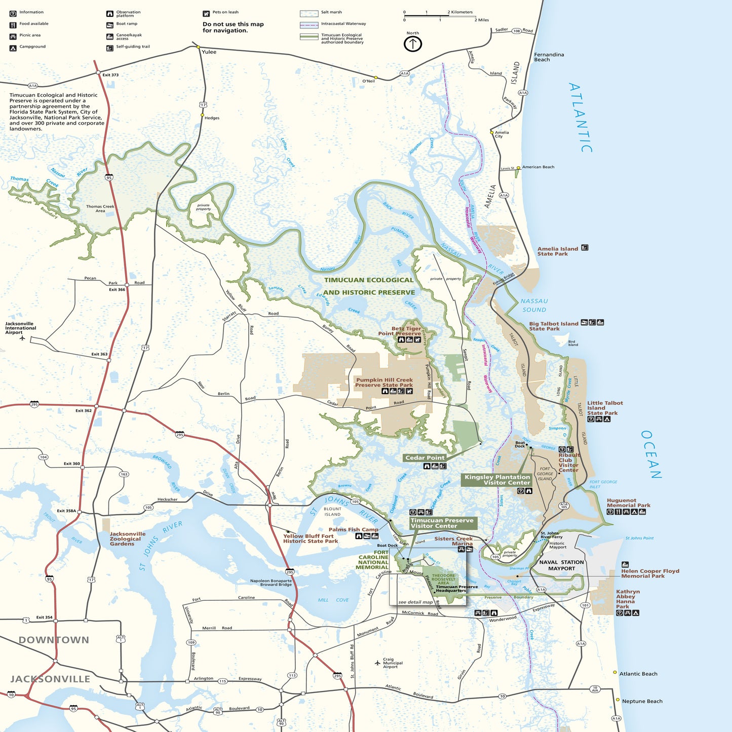 timucuan ecological and historical preserve map