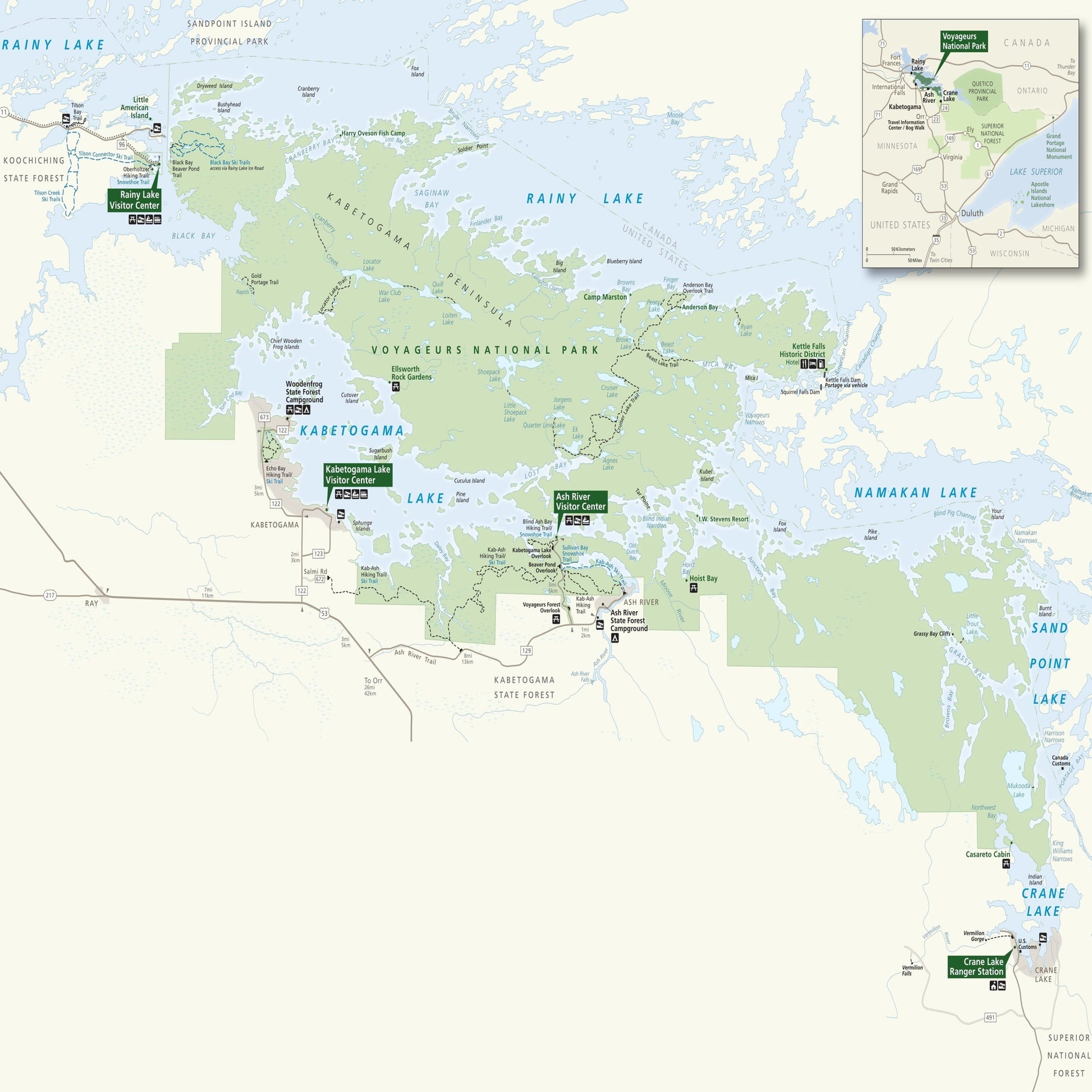 voyageurs national park map